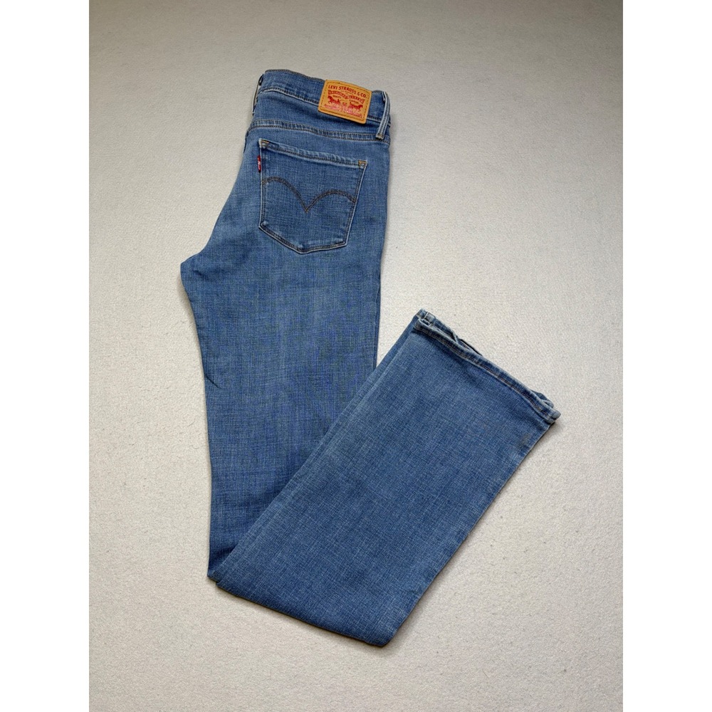 Levis 315 Shaping Bootcut Jeans Womens 28 Blue Mid Rise Stretch Denim Pants